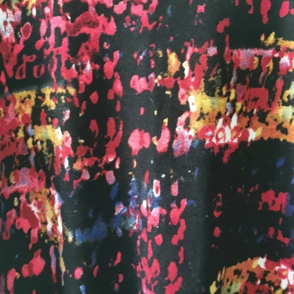 Vibrant arty ISCA long sleeve top. Size large. EUC - Picture 3 of 5